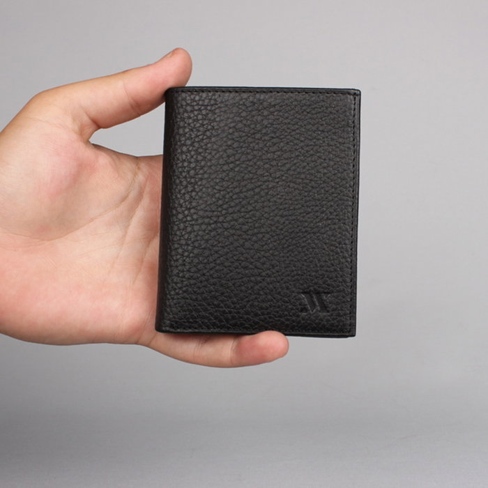 Zoozie Bags Billetera de Cuero Genuino Negra